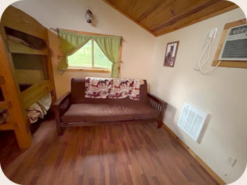 the interior of one of our cabins